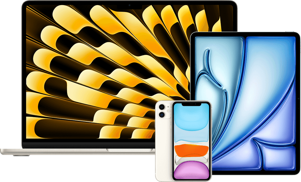 MacBook Air, iPad Air and iPhone for students