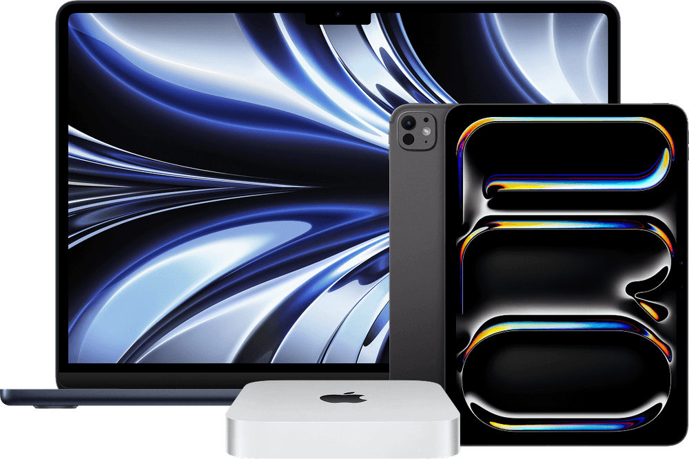 MacBook Air, Mac mini and iPad Pro for work