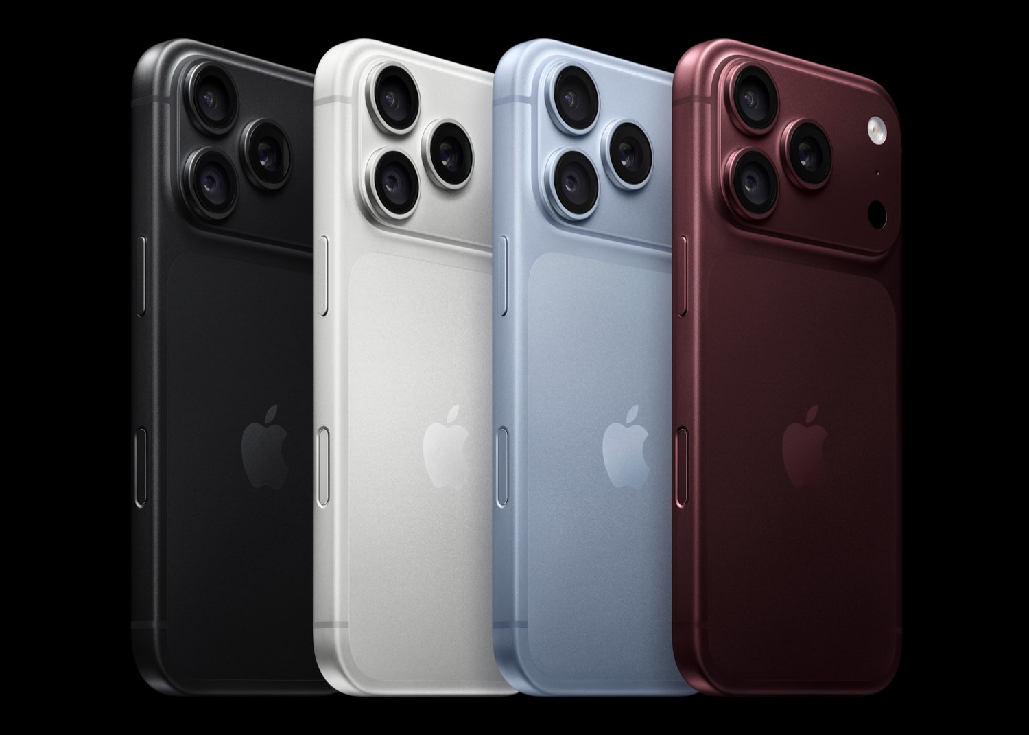 iPhone 18 Pro in black, silver, glacier and burgundy